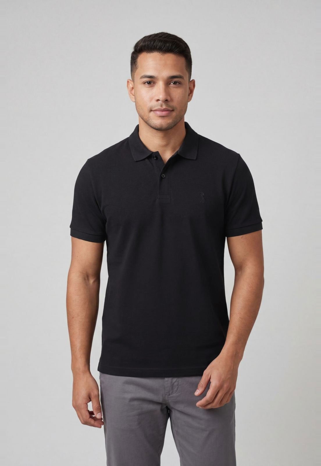 Polo Masculina Aleatory Preta