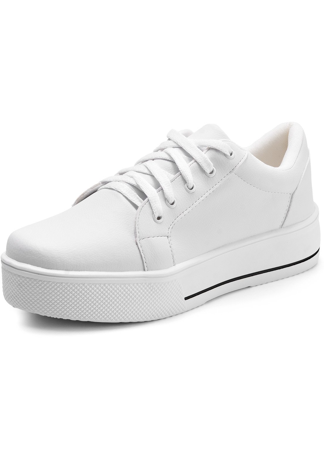 Tenis Casual Lumiss Confortável Leve Plataforma Branco