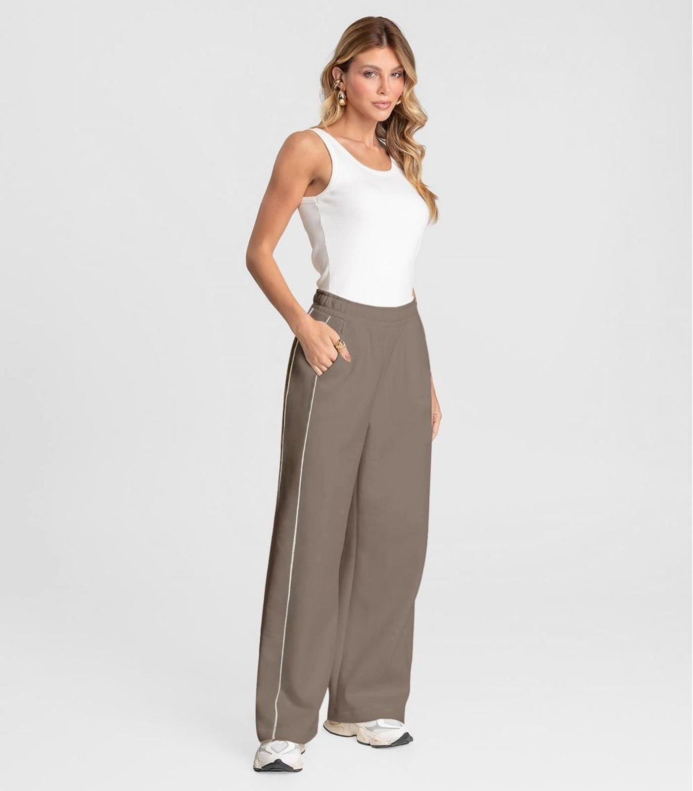 Calça Feminina Pantalona Dianna Marrom
