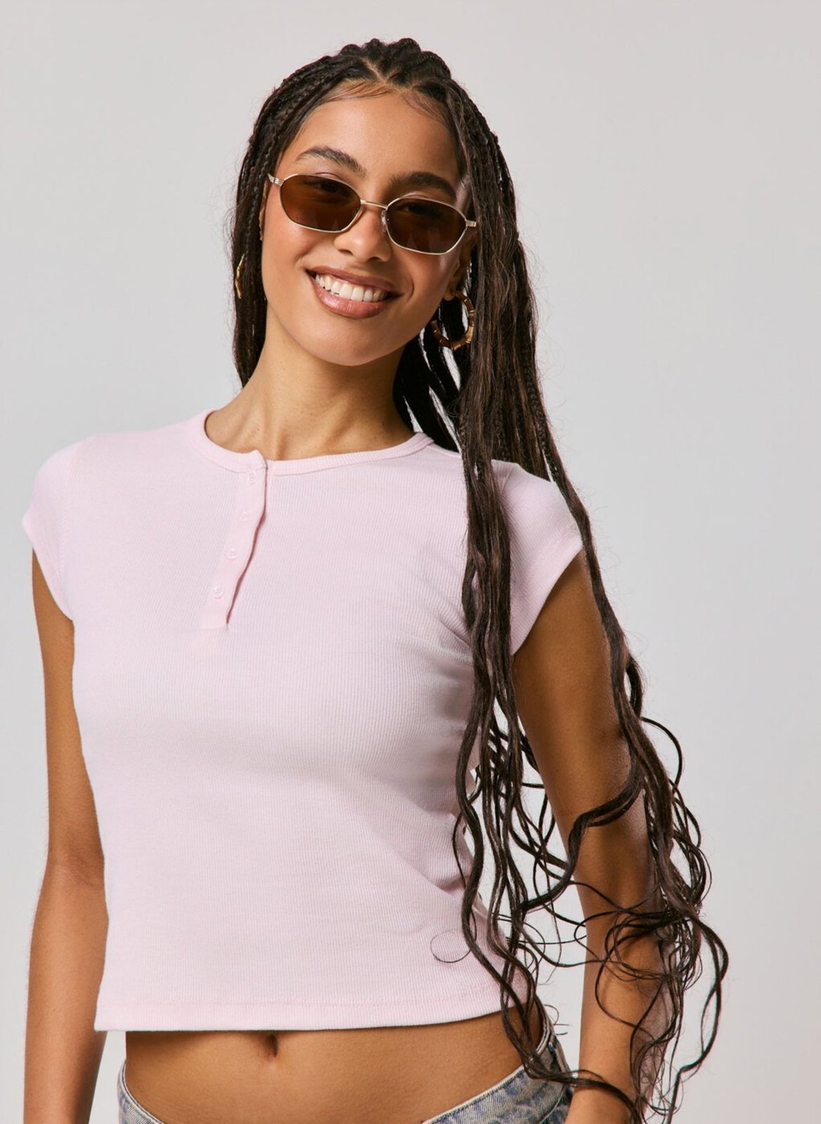 Blusa Canelada Regular Botões