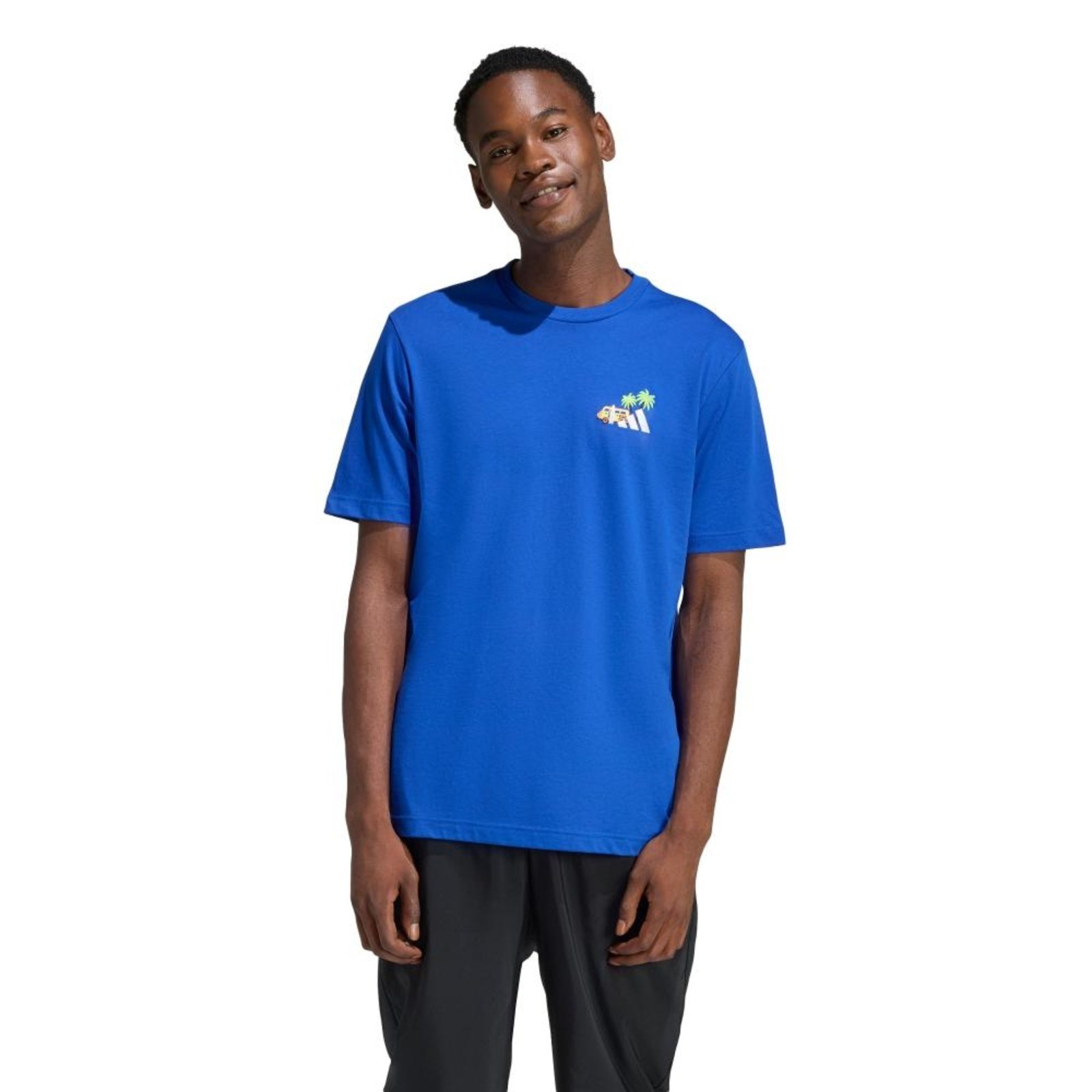 CAMISETA BORDADO PEQUENO ESTAMPA SURF adidas Sportswear Azul