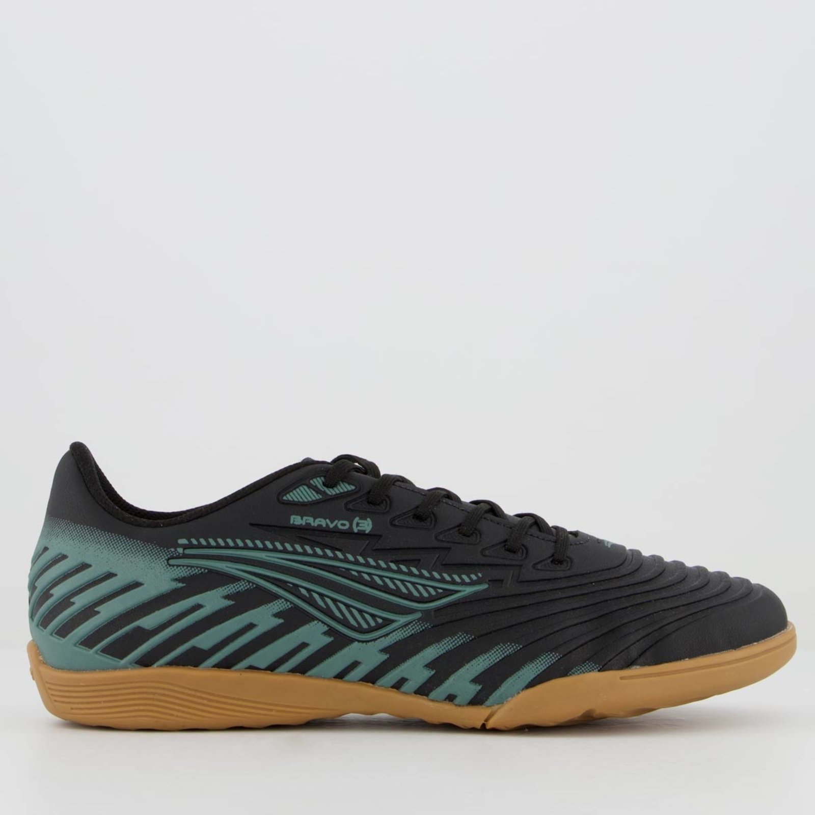 Vista 2 Chuteira Penalty Bravo Y - 3.0 Futsal Preta preto Penalty preto