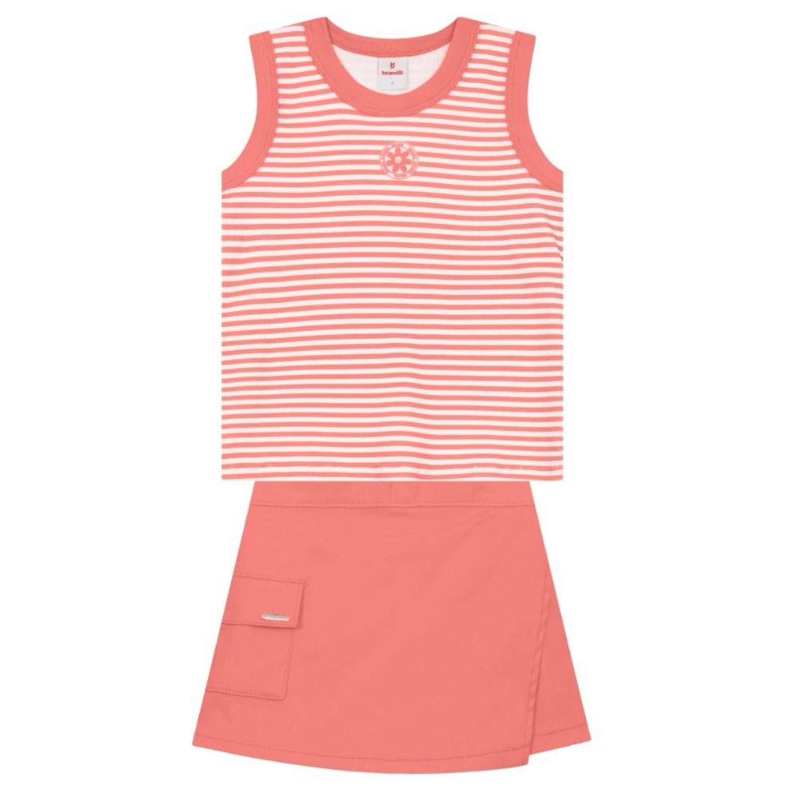 Infantil - Conjunto menina com listras Brandili