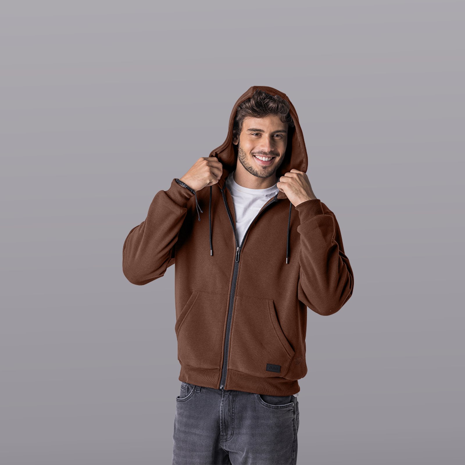 Jaqueta Moletom Masculina Zune MARROM