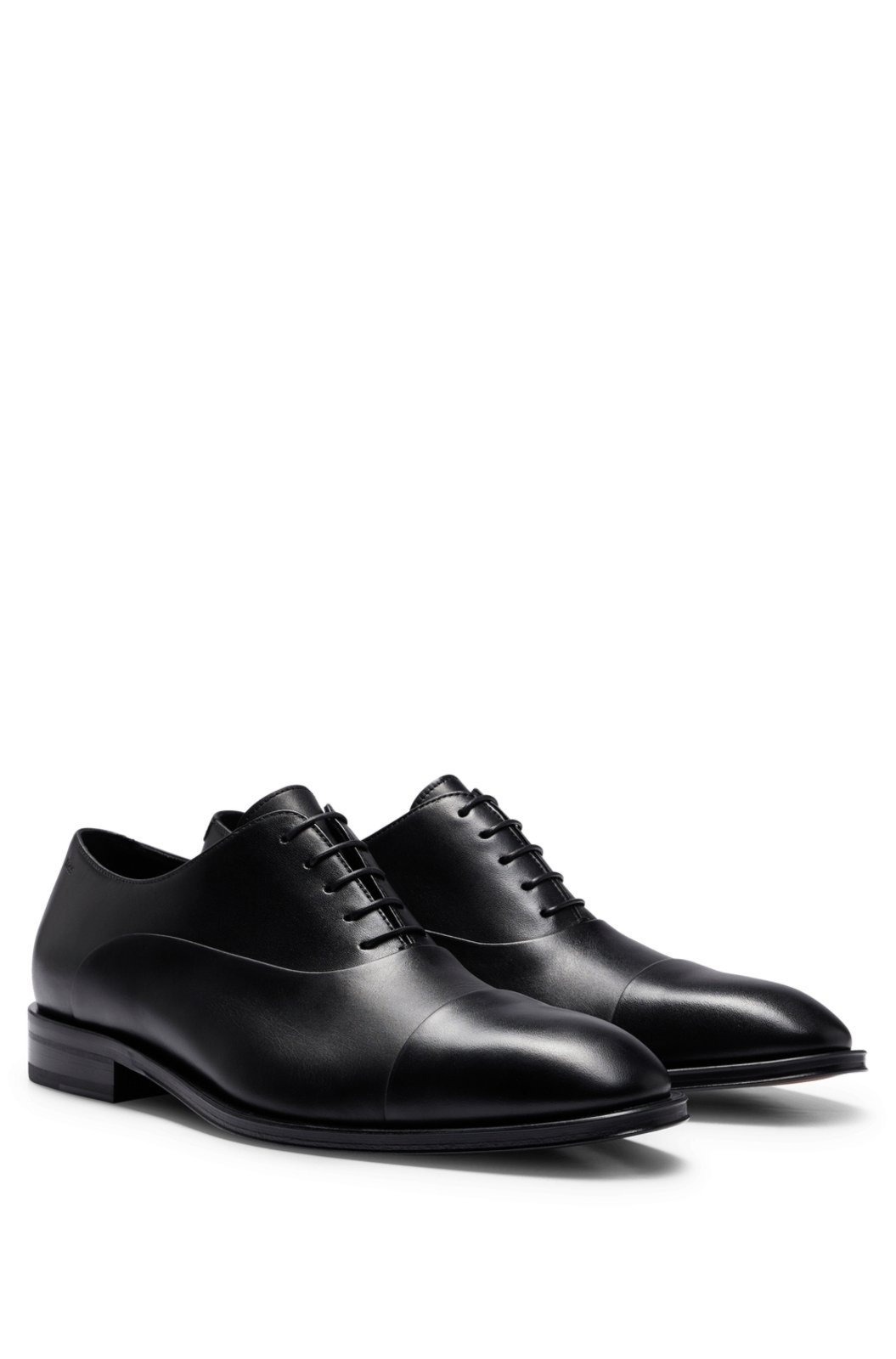 Sapatos Oxford De Couro Italiano Com Logo