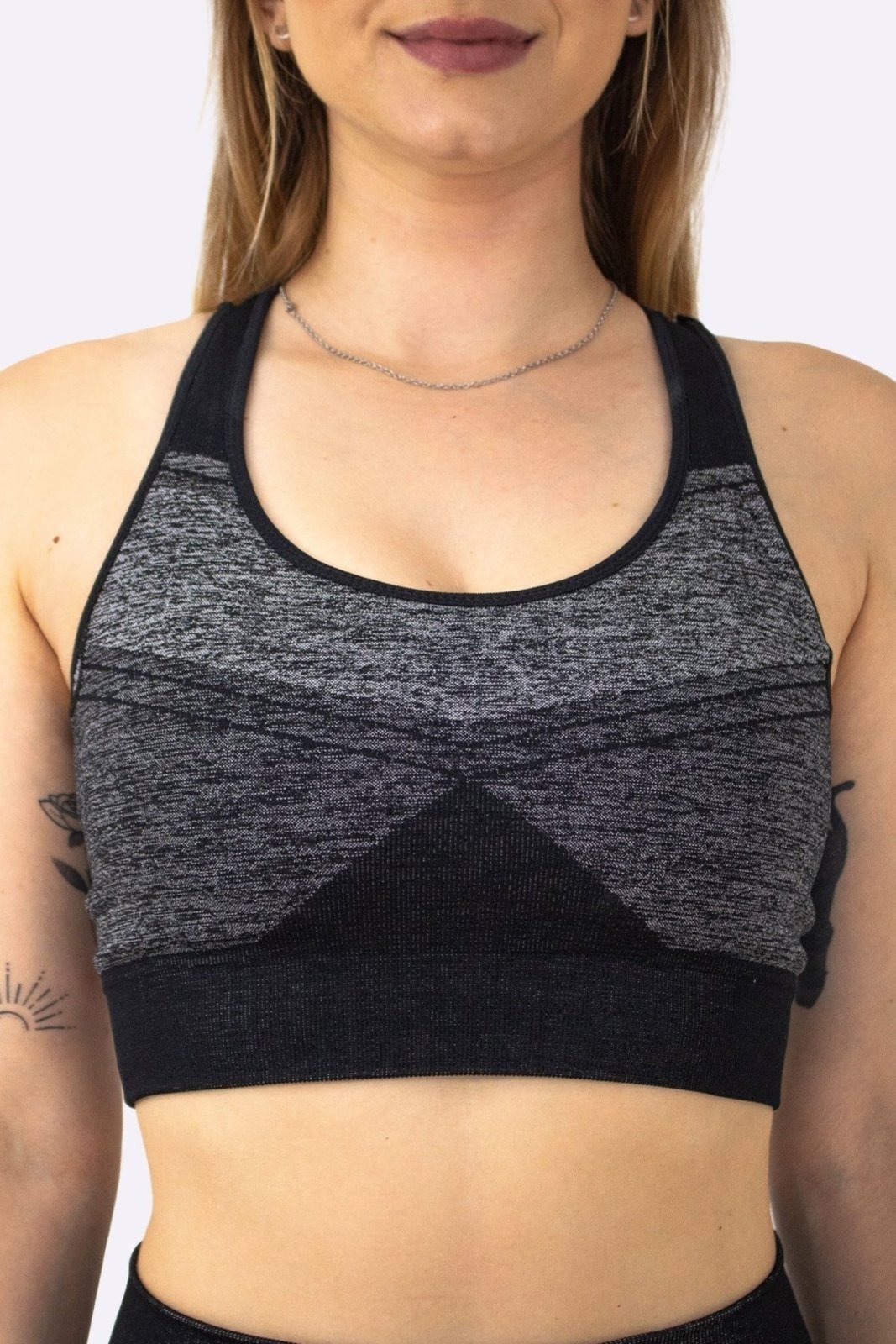 Top HUPI Seamless Mescla Cinza