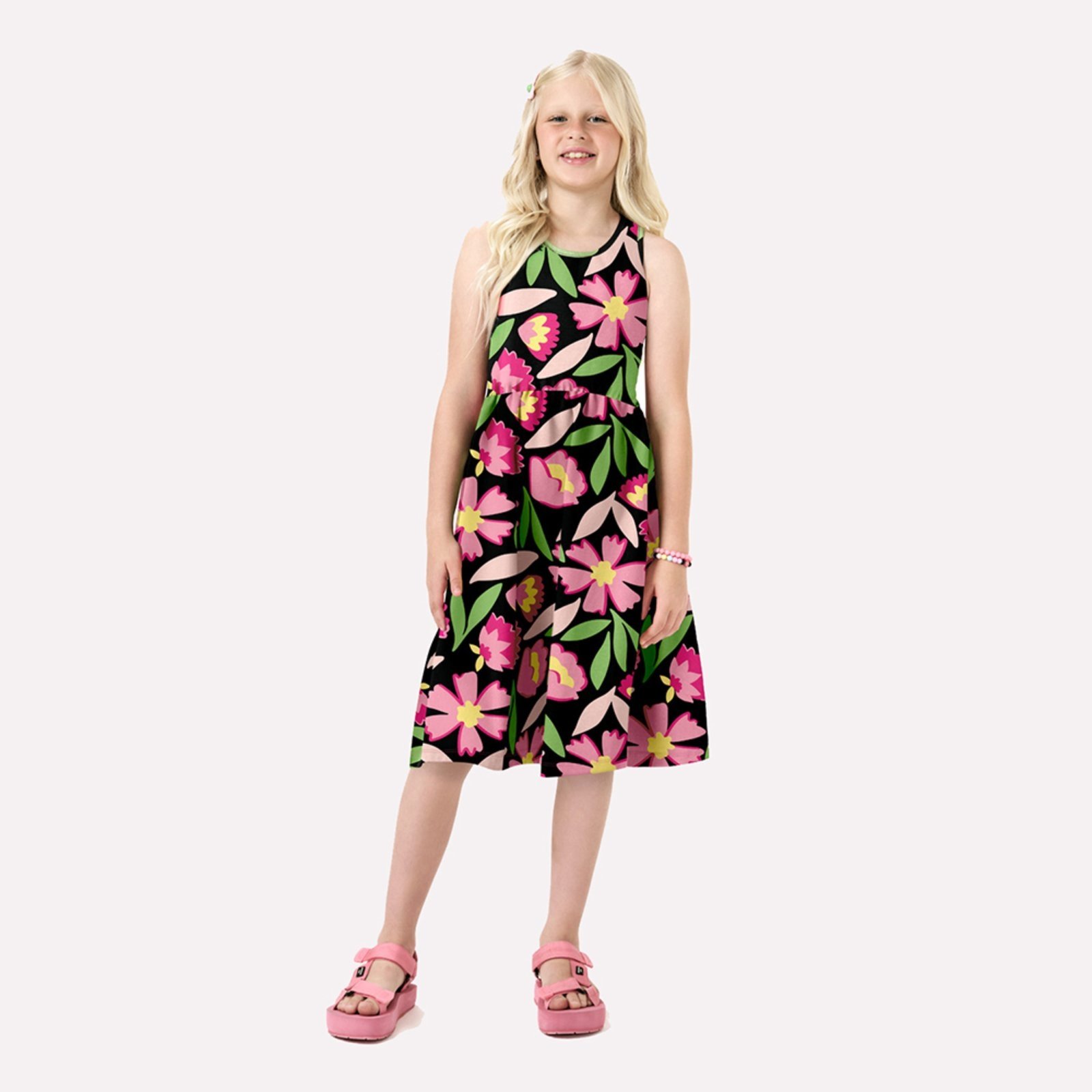 Infantil – Vestido Menina Flores Kyly