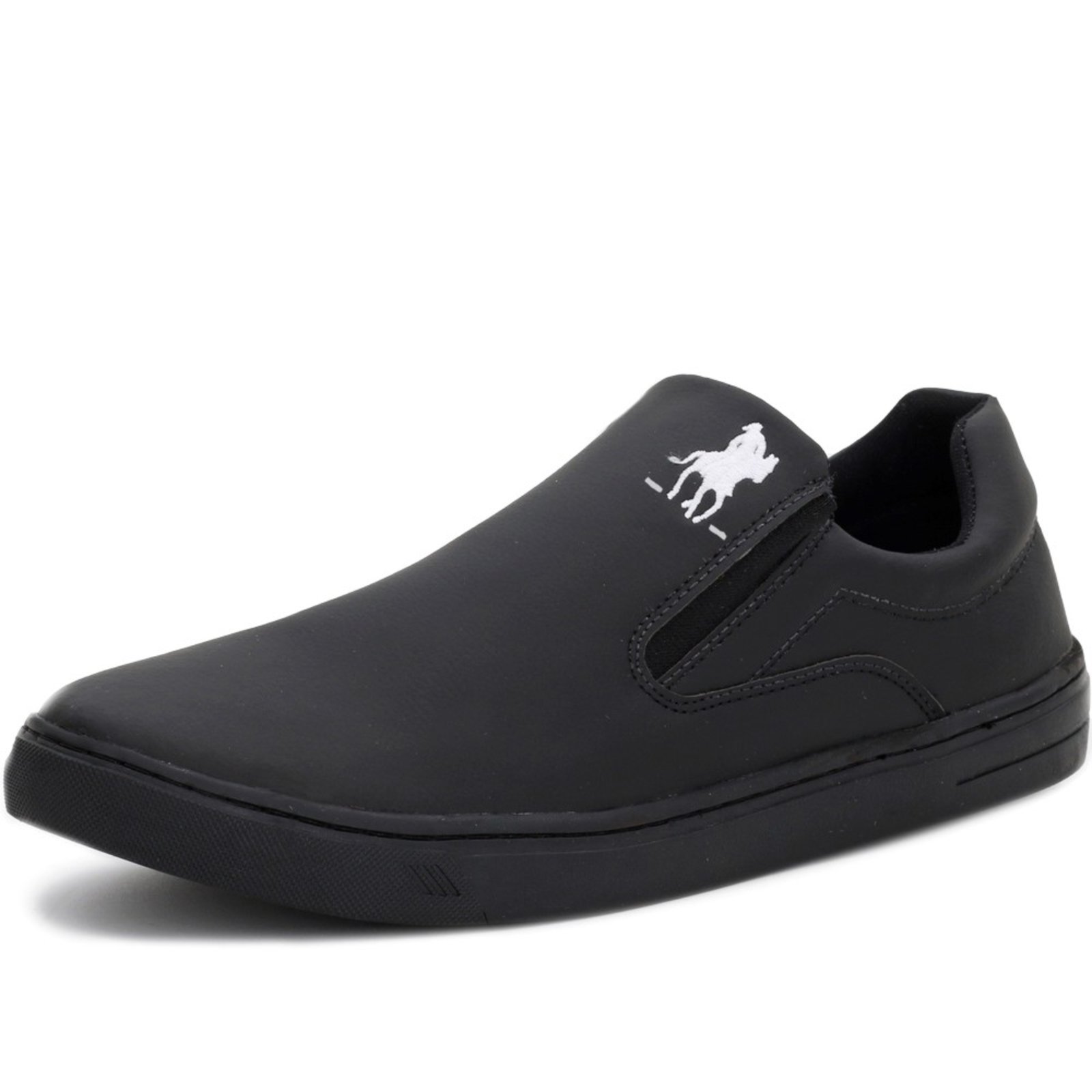 Tenis Slip On Polo Plus Iate Casual All Black