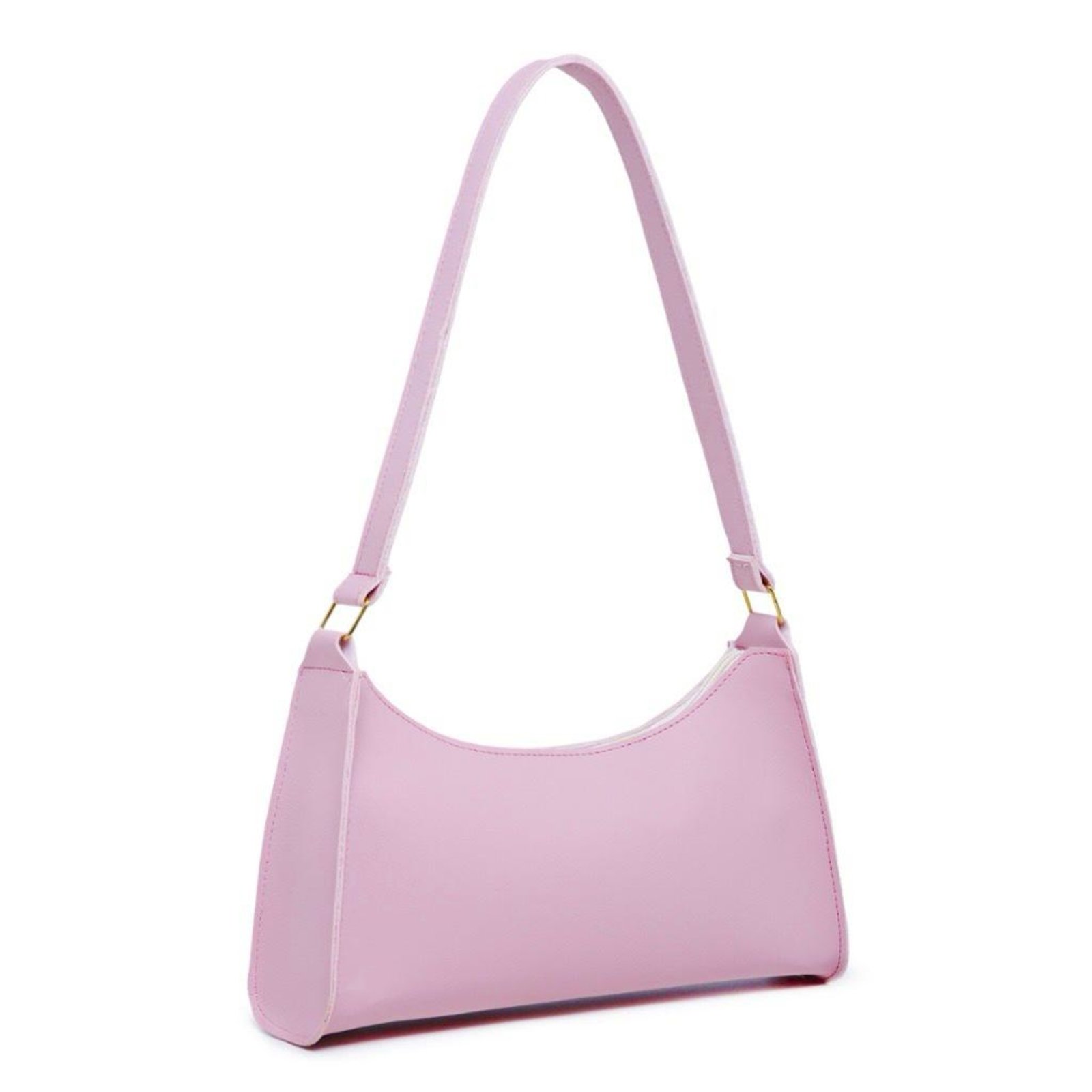 Bolsa Feminina Baguete Pequena Baladinha De Ombro Rosa