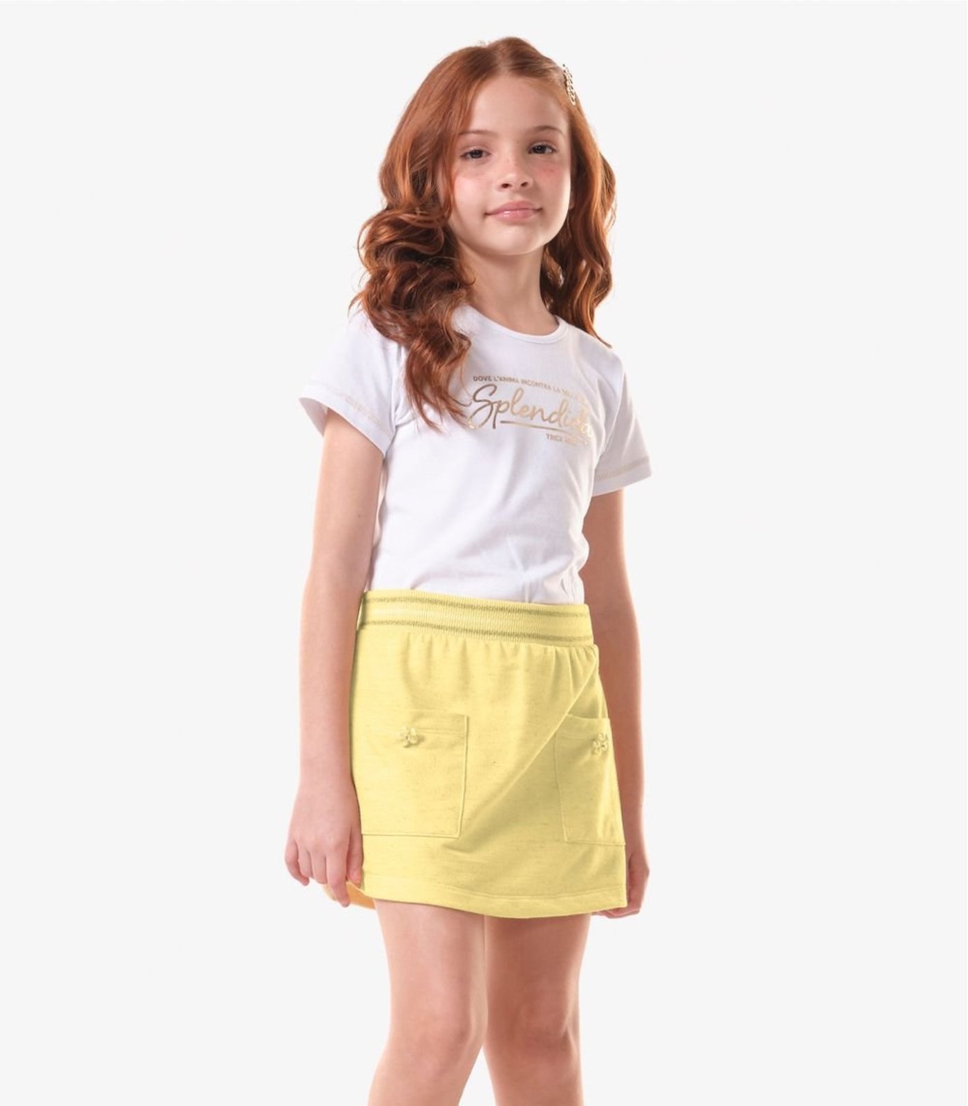 Infantil - Conjunto Blusa Com Saia Trick Nick Branco