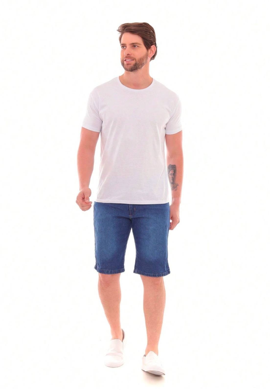 Bermuda Masculina Jeans Azul