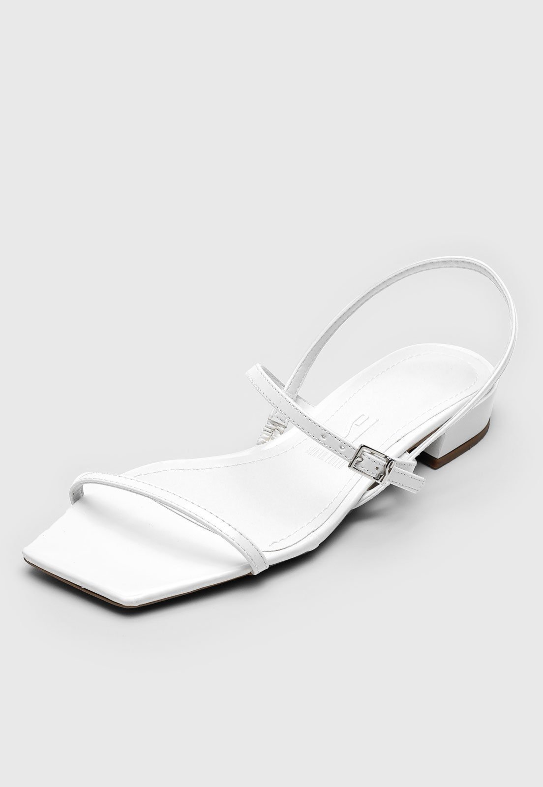 Vista 3 Rasteira Santa Lolla Fivela Branca branco branco
