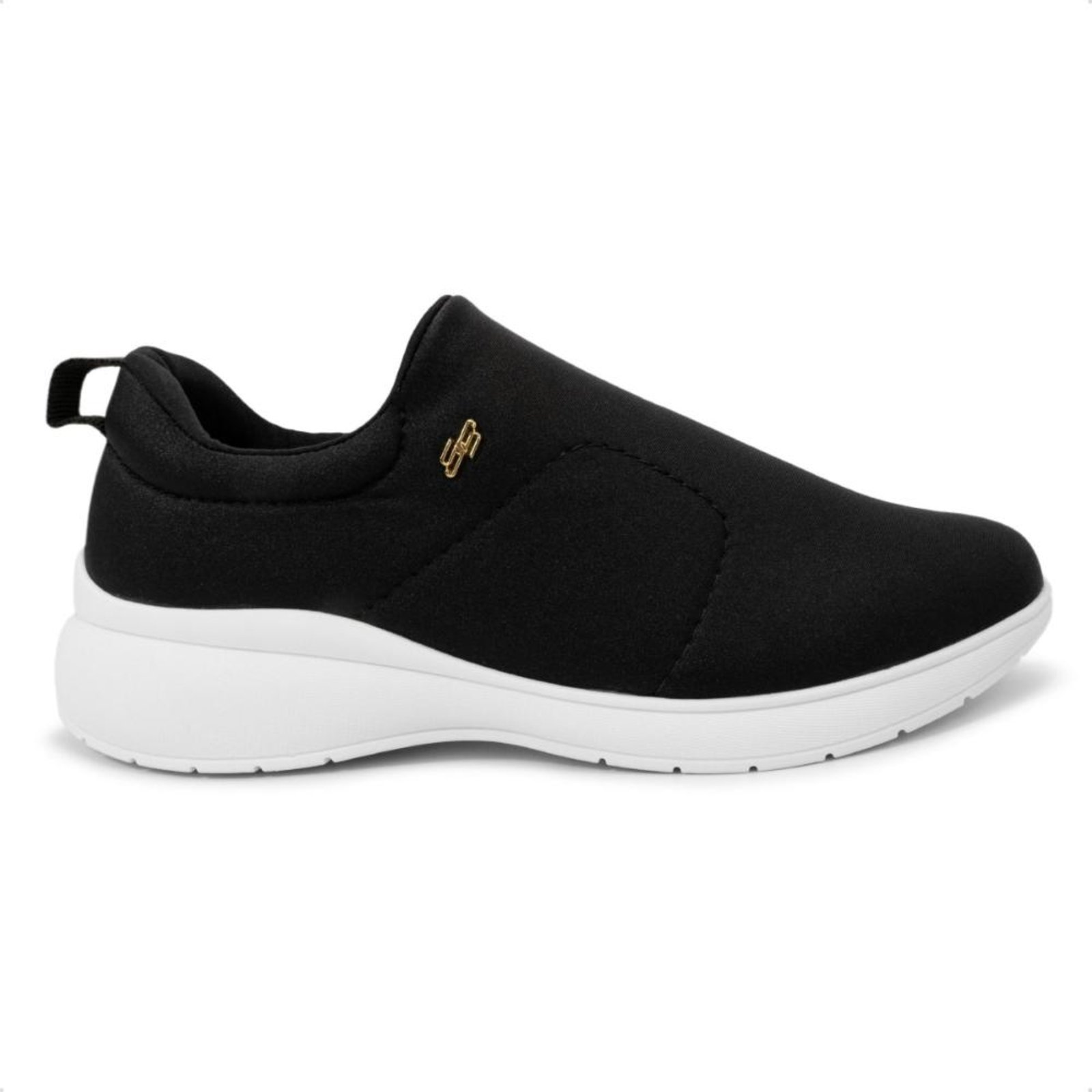 Tênis Usaflex Feminino Elastano Casual AB6416 Preto
