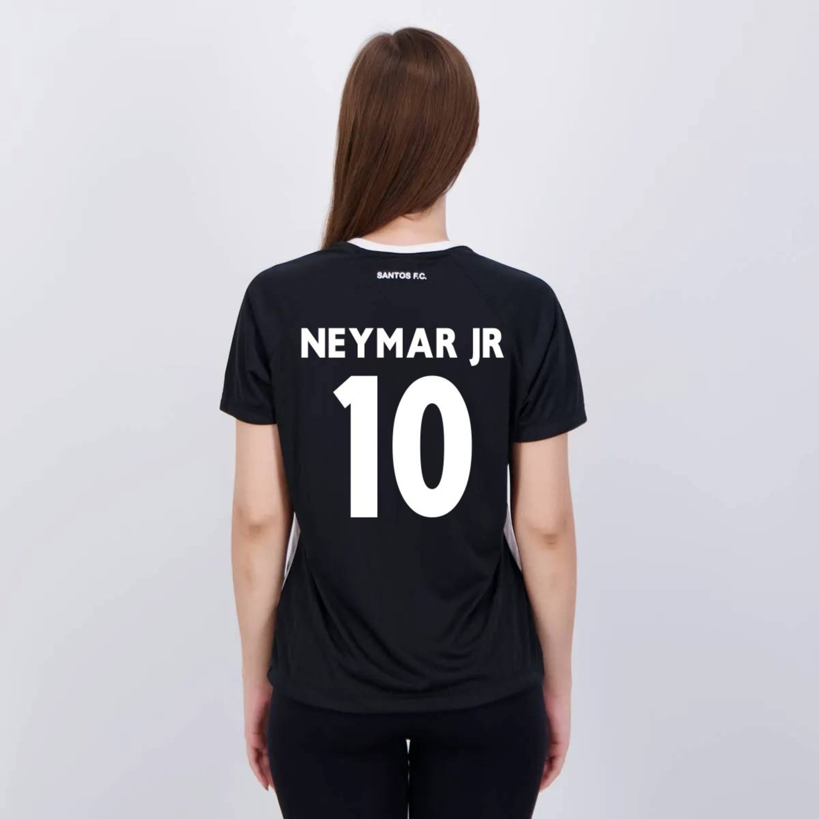 Camisa Santos Neymar JR 10 Var Feminina Preta