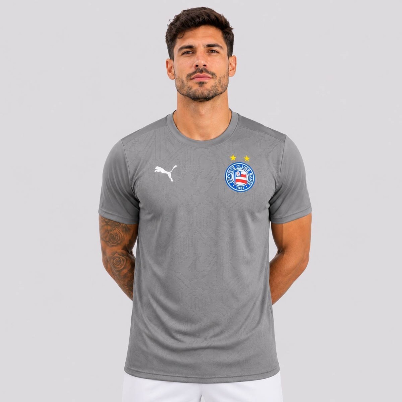 Camisa Puma Bahia Treino Cinza