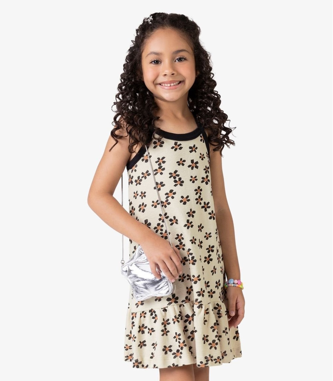 Infantil – Vestido em Malhão Fruit Rovi Bege