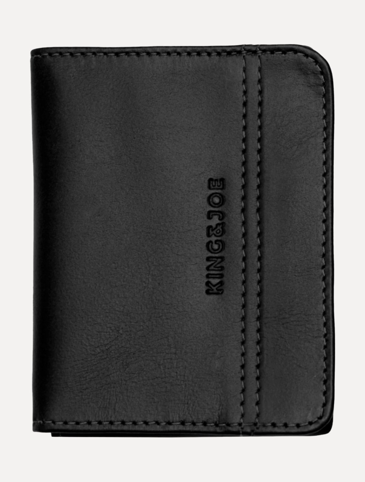 Carteira King & Joe Masculina Horizontal Pesponto Preto