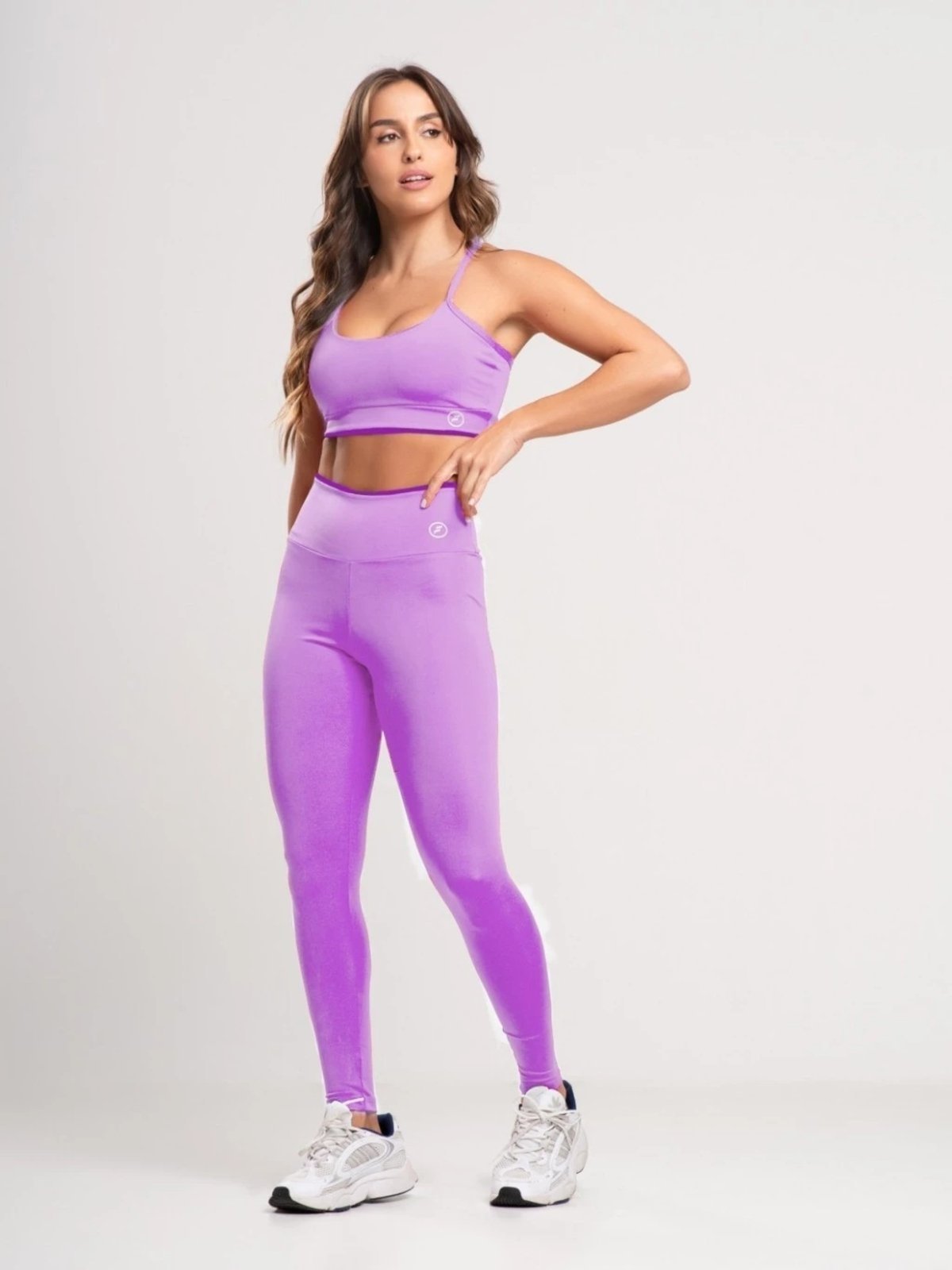 Conjunto Fit One Element Suplex Legging e Top com bojo removível Lilás