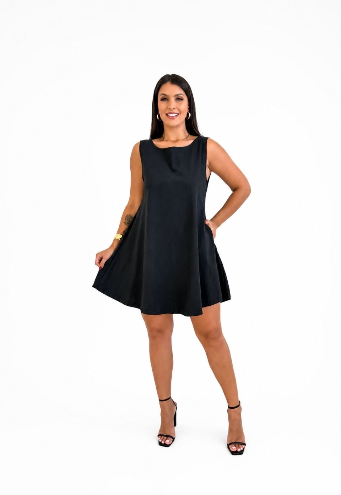 Vestido Maria Paes Curto Preto