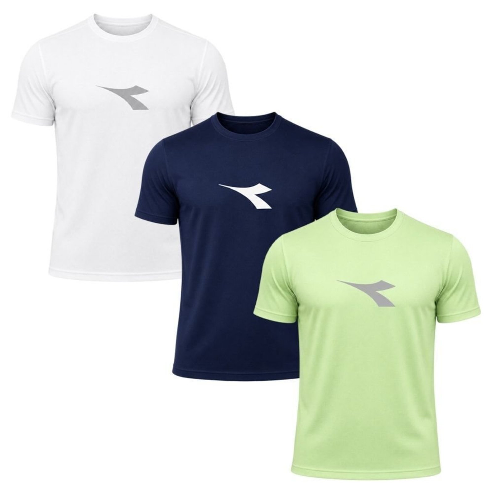 Kit 3 Camisetas Diadora Big Logo Masculino - Branco - Diadora
