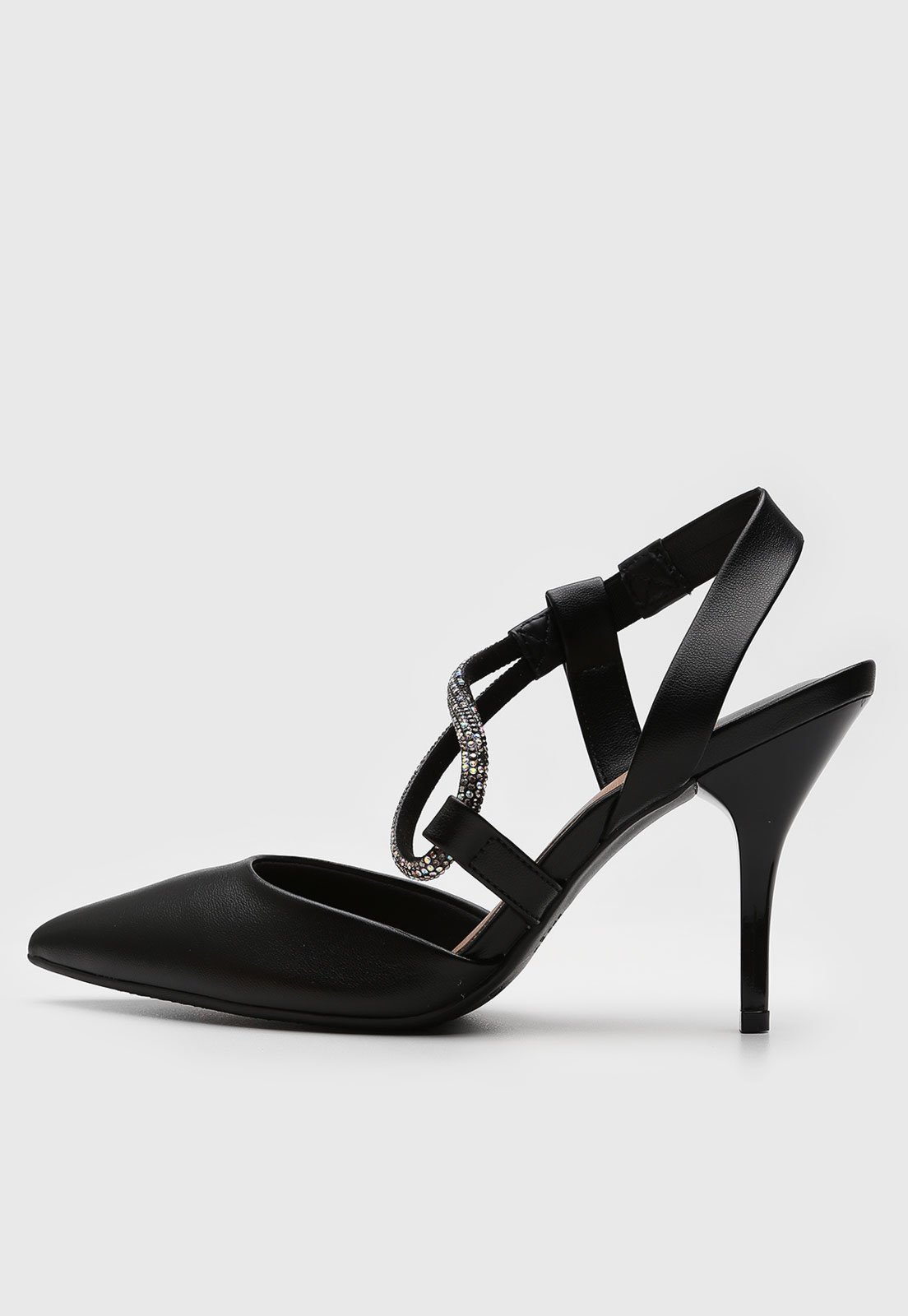 Scarpin Beira Rio Strass Preto