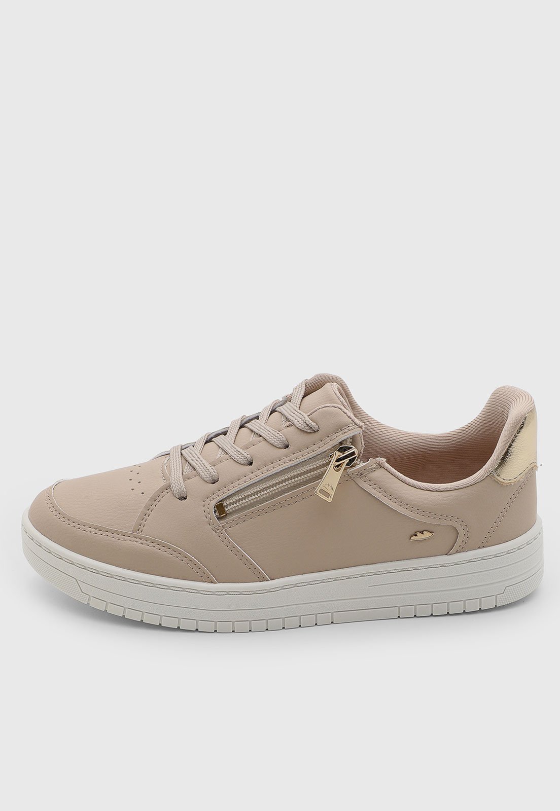 Tênis Feminino Dakota Zíper Lateral Nude
