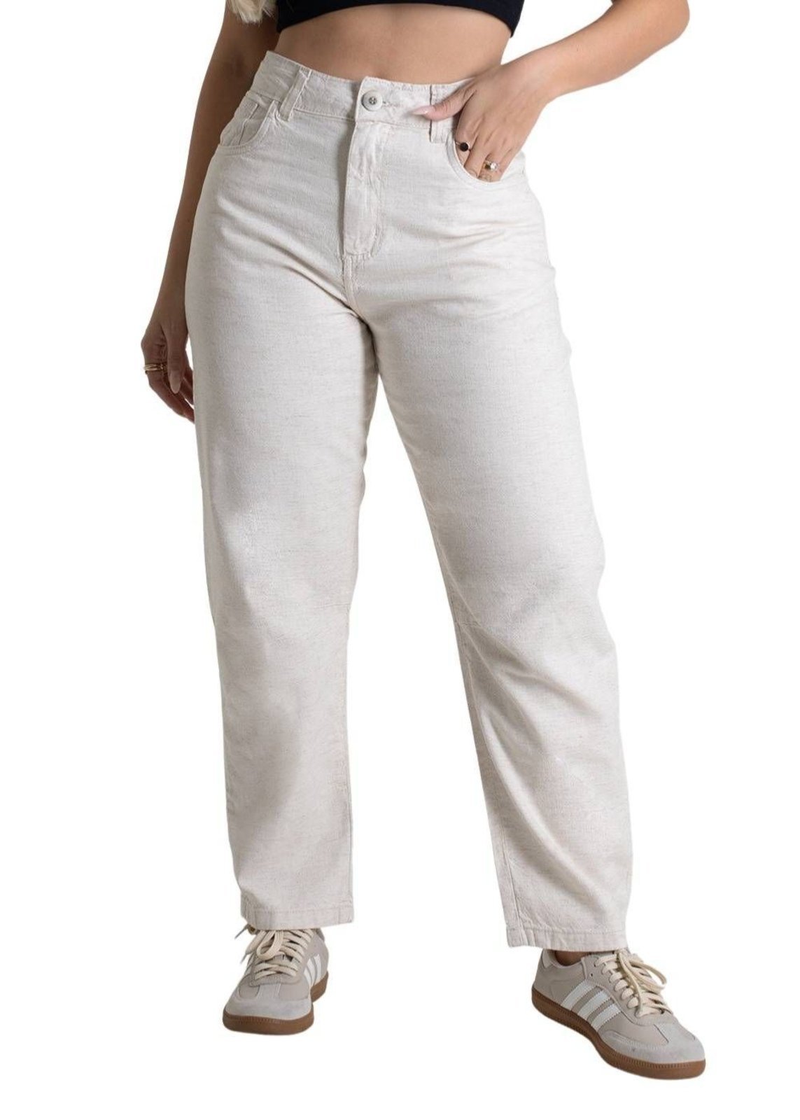 Calça Linho Sawary Barrel – 279933 – Bege – Sawary