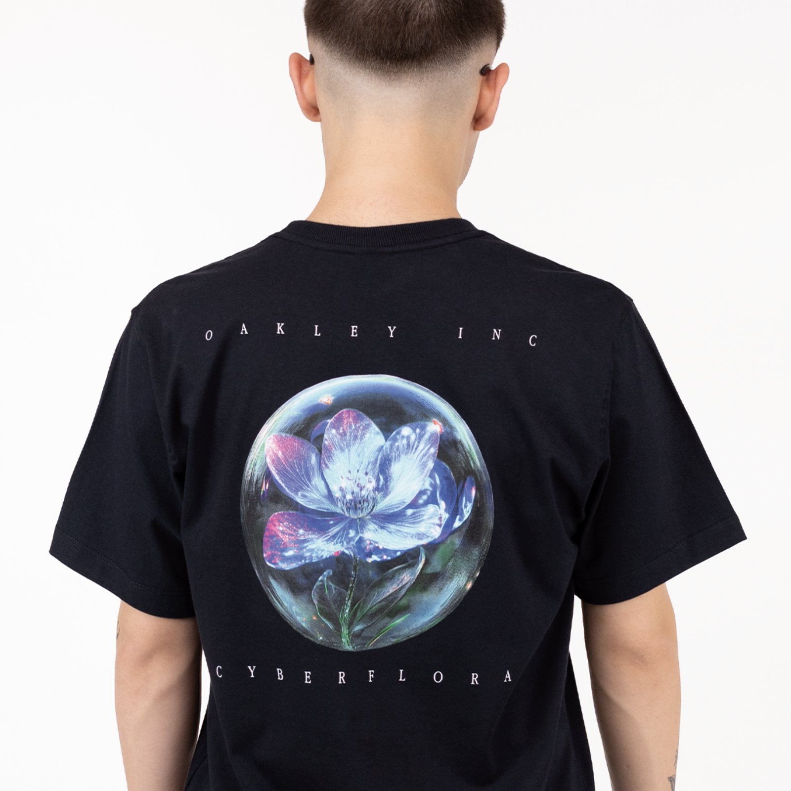 Camiseta Oakley Cyberflora Ellipse Glass SS Tee Masculina - Blackout