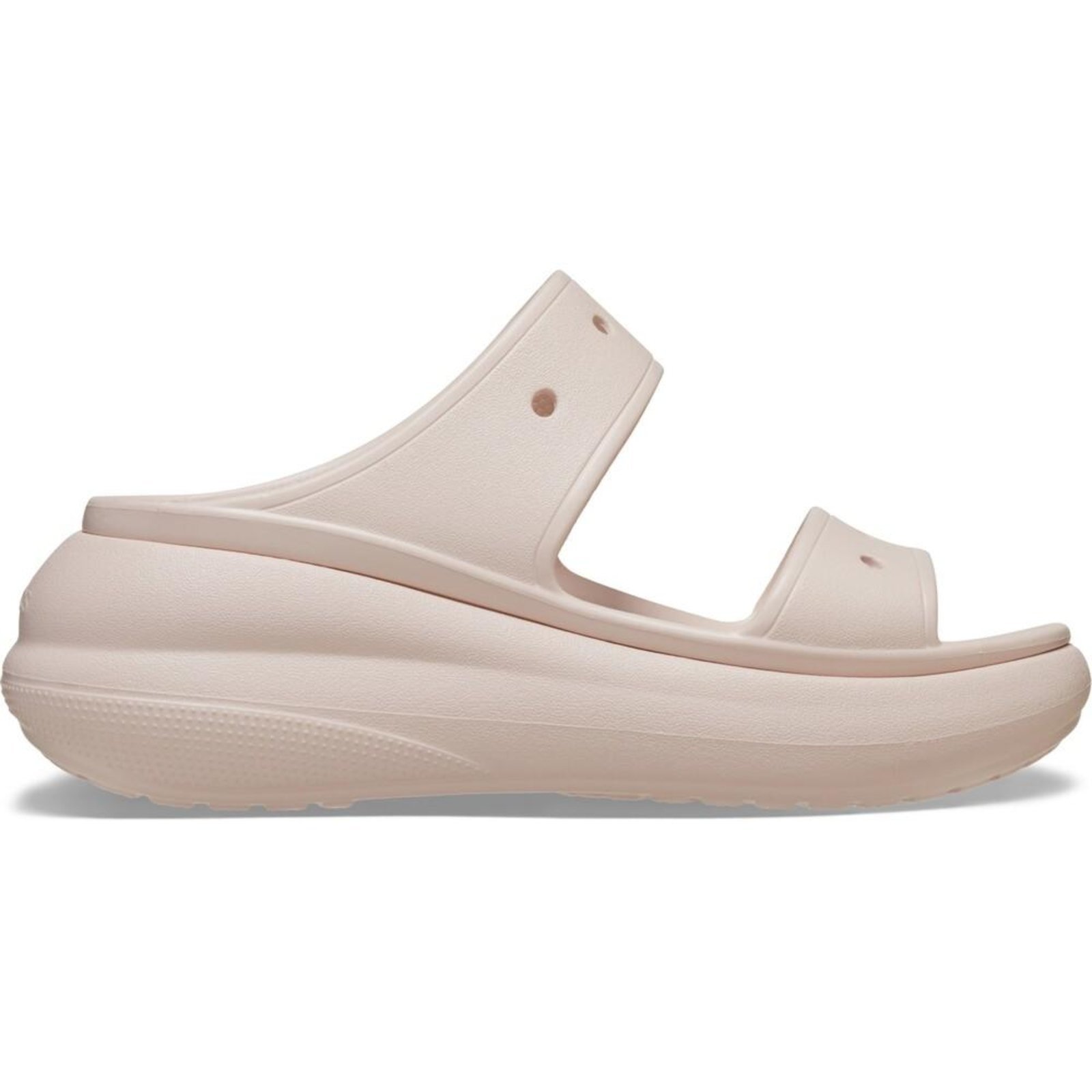 Sandália crocs classic crush platform sandal quartz Bege