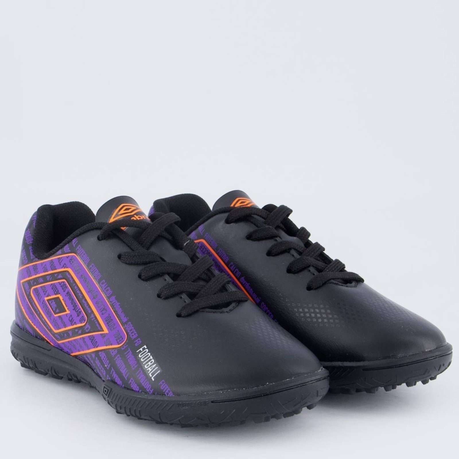 Vista 3 Chuteira Umbro Football Society Juvenil Preta preto Umbro preto