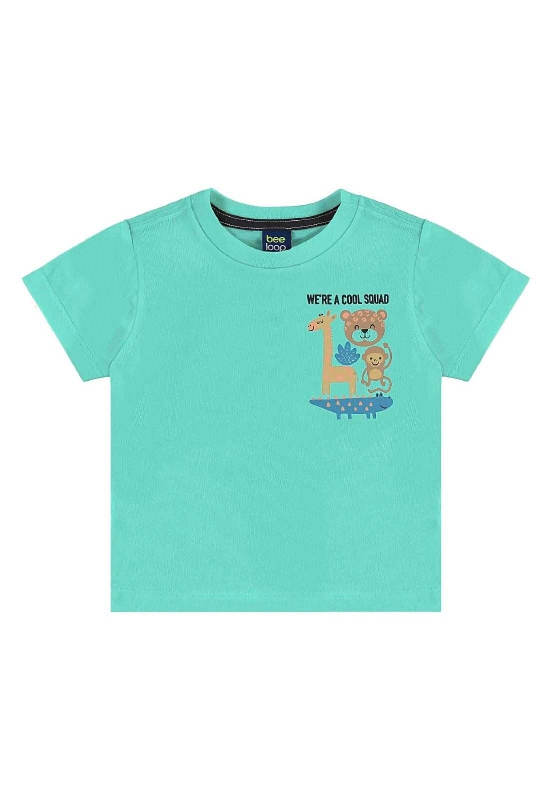 Vista 3 Infantil - Conjunto com Camiseta e Bermuda Bee Loop verde Bee Loop verde