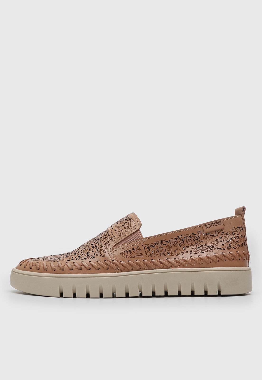 Mocassim Feminino Bottero Recortes a Laser Caramelo