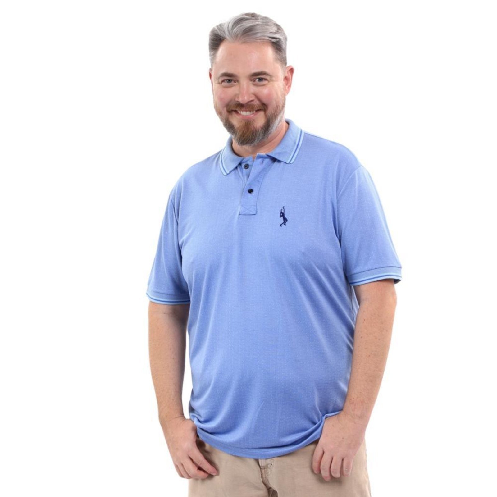 Camisa Polo Plus Masculina Piquet Conforto