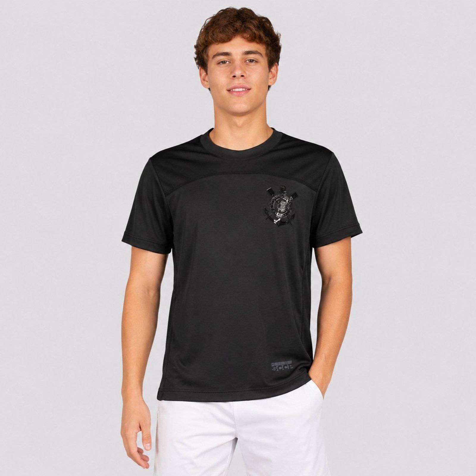 Camisa Corinthians Dry Juvenil All Black