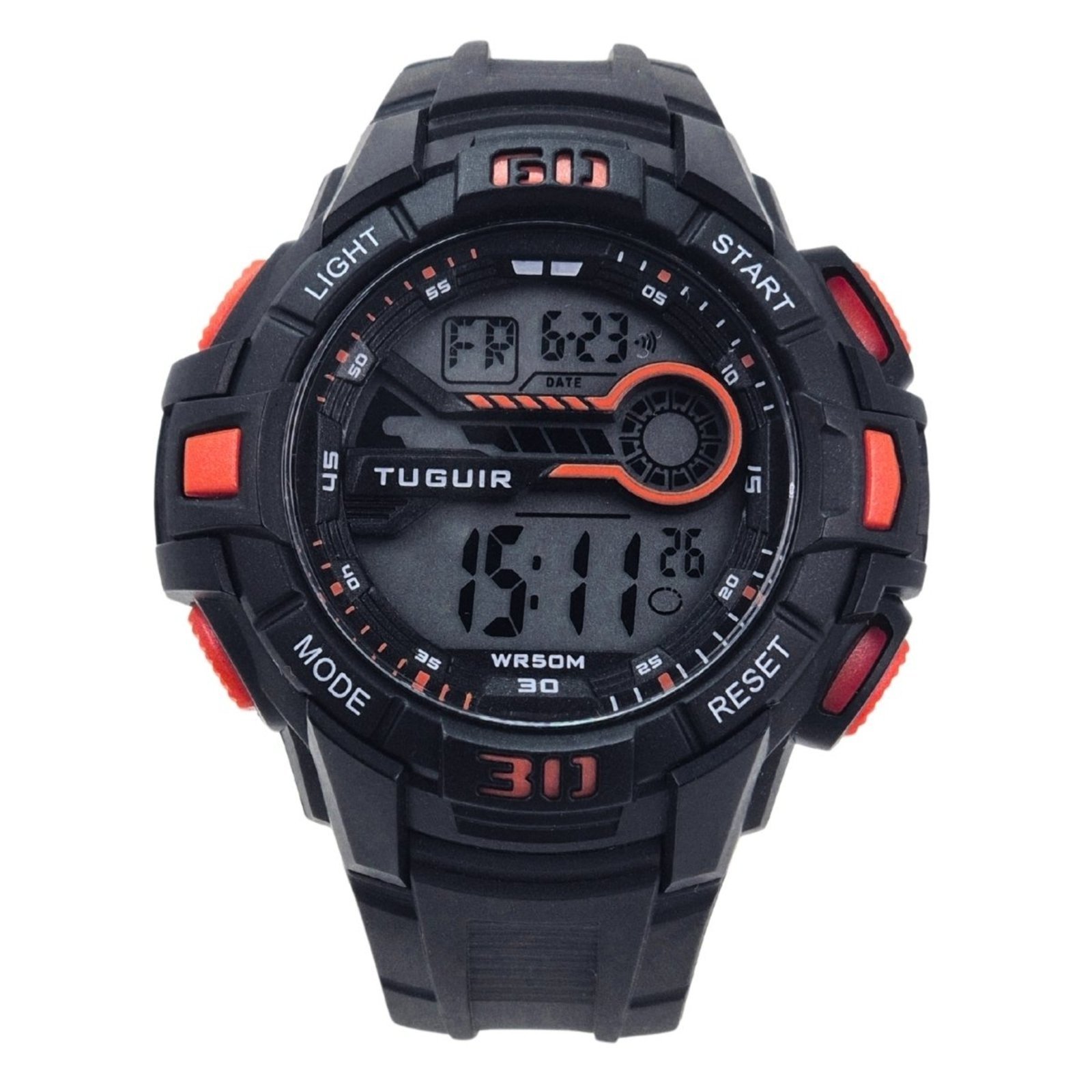 Relógio Masculino Tuguir Digital TG30462 Preto e Laranja
