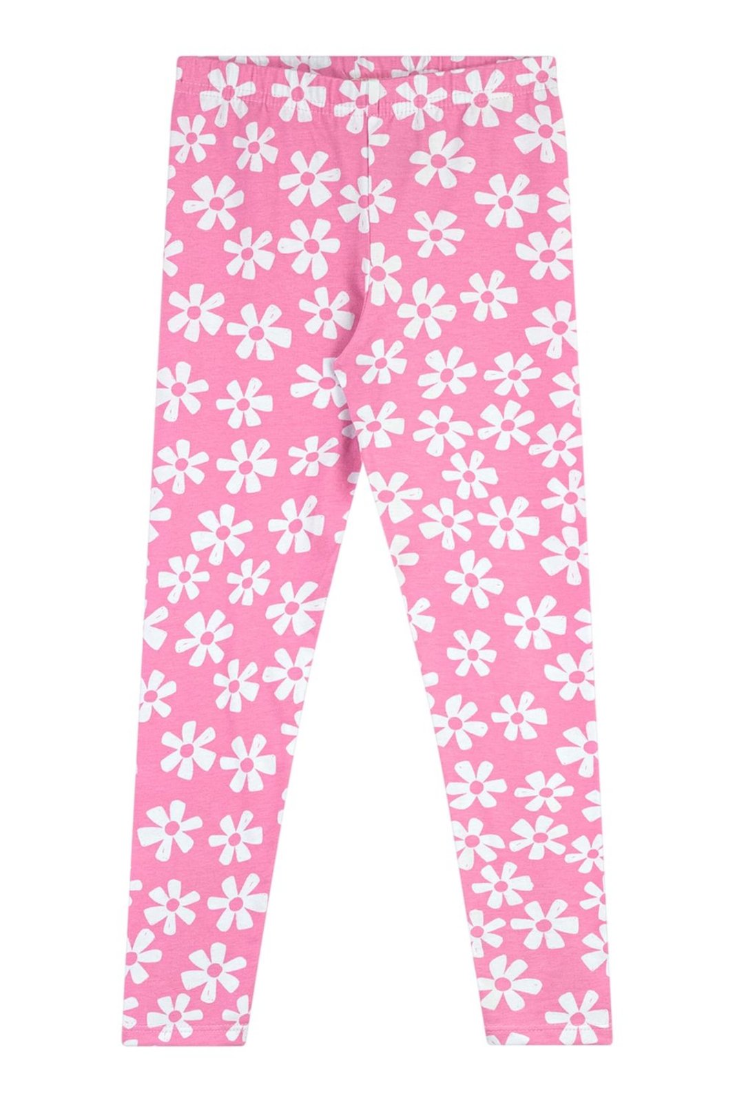 Infantil - Calça Legging Menina Cotton Estampa Elian Rosa Claro