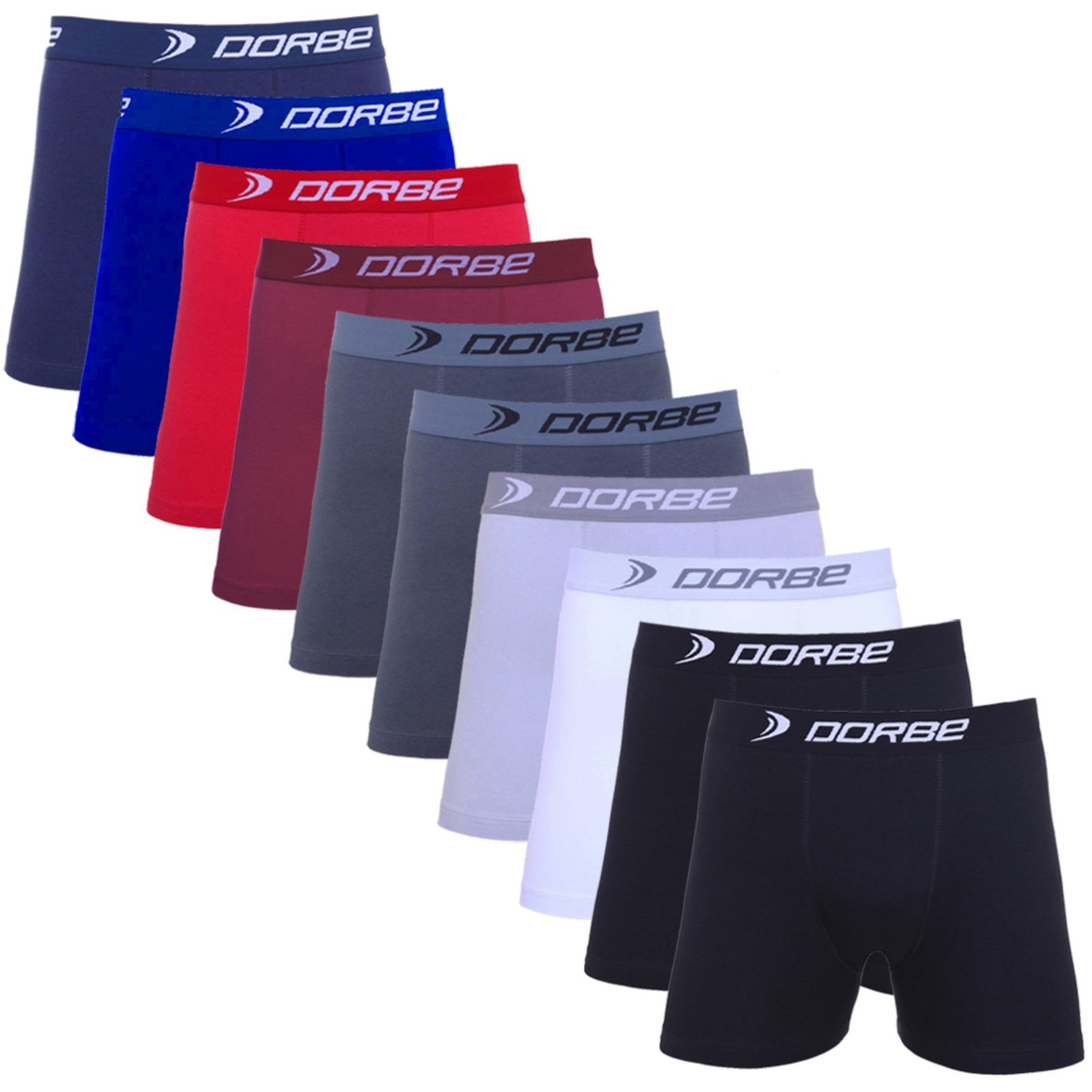 Kit 10 Cuecas Boxer Algodão Dorbe
