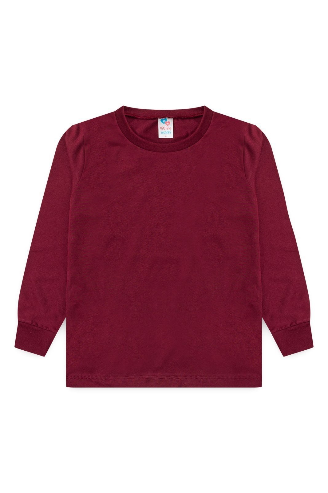 Infantil - Camiseta Manga Longa Meia Malha Juvenil Básica Unissex