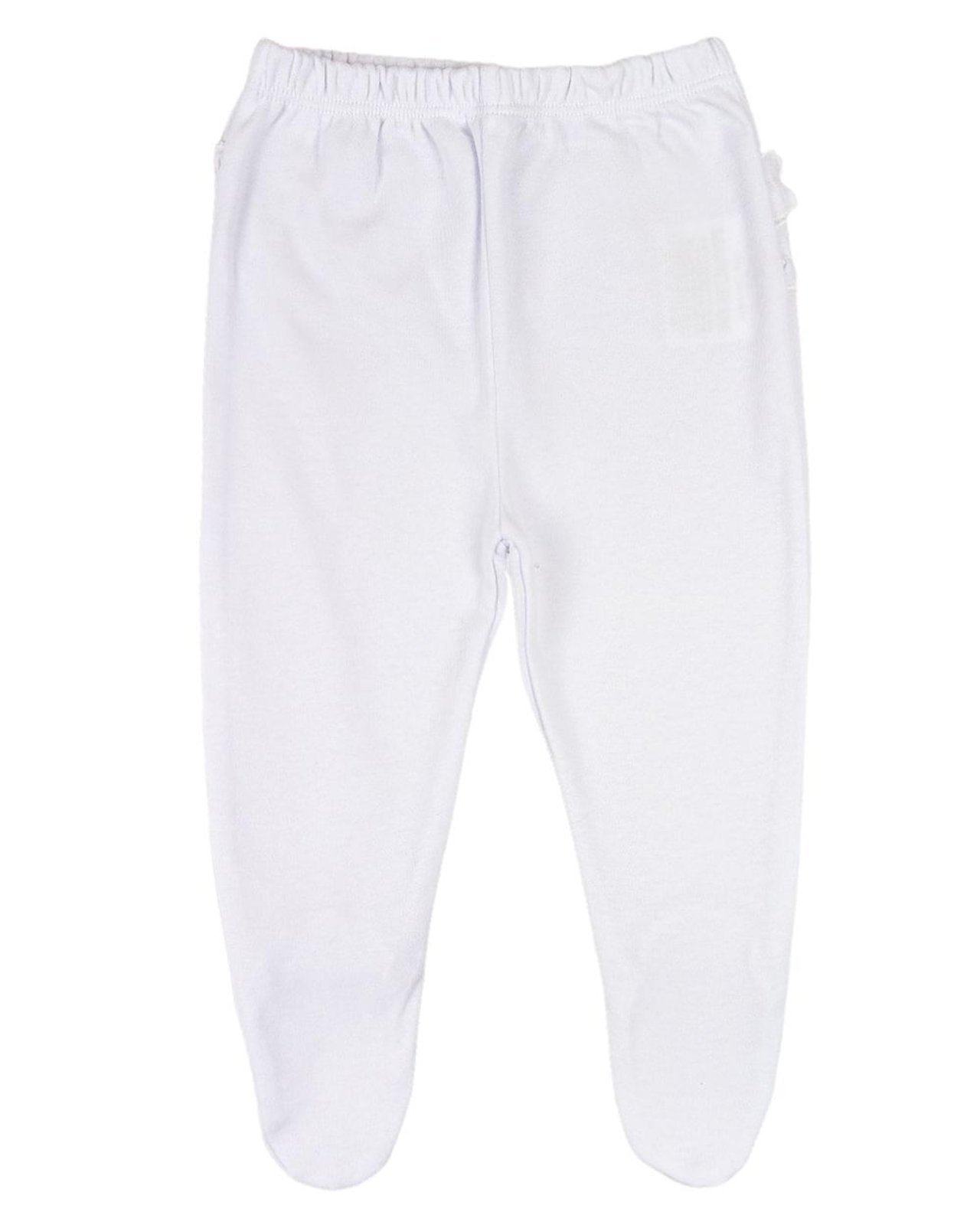 Infantil – Calça Suedine Com Pezinho e Babados – Branco