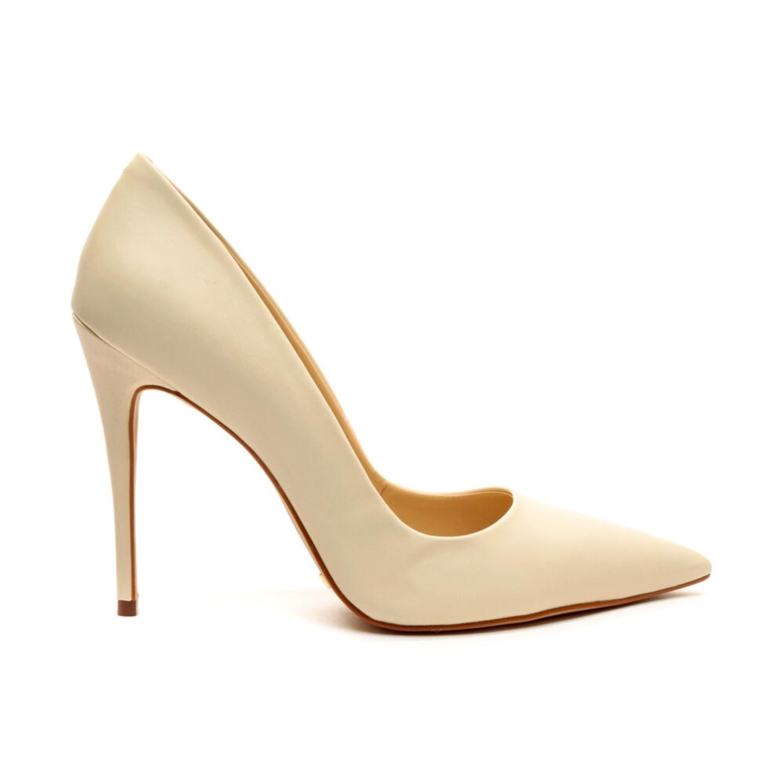 Scarpin Couro Off White Salto Alto Cecconello 2130008-86