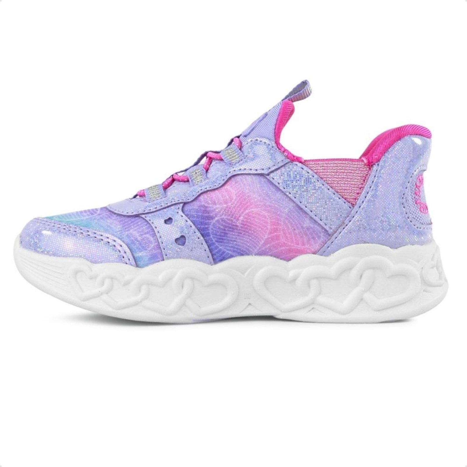 Vista 3 Infantil - Tênis Skechers Infinite Heart Lights Etern rosa Skechers rosa