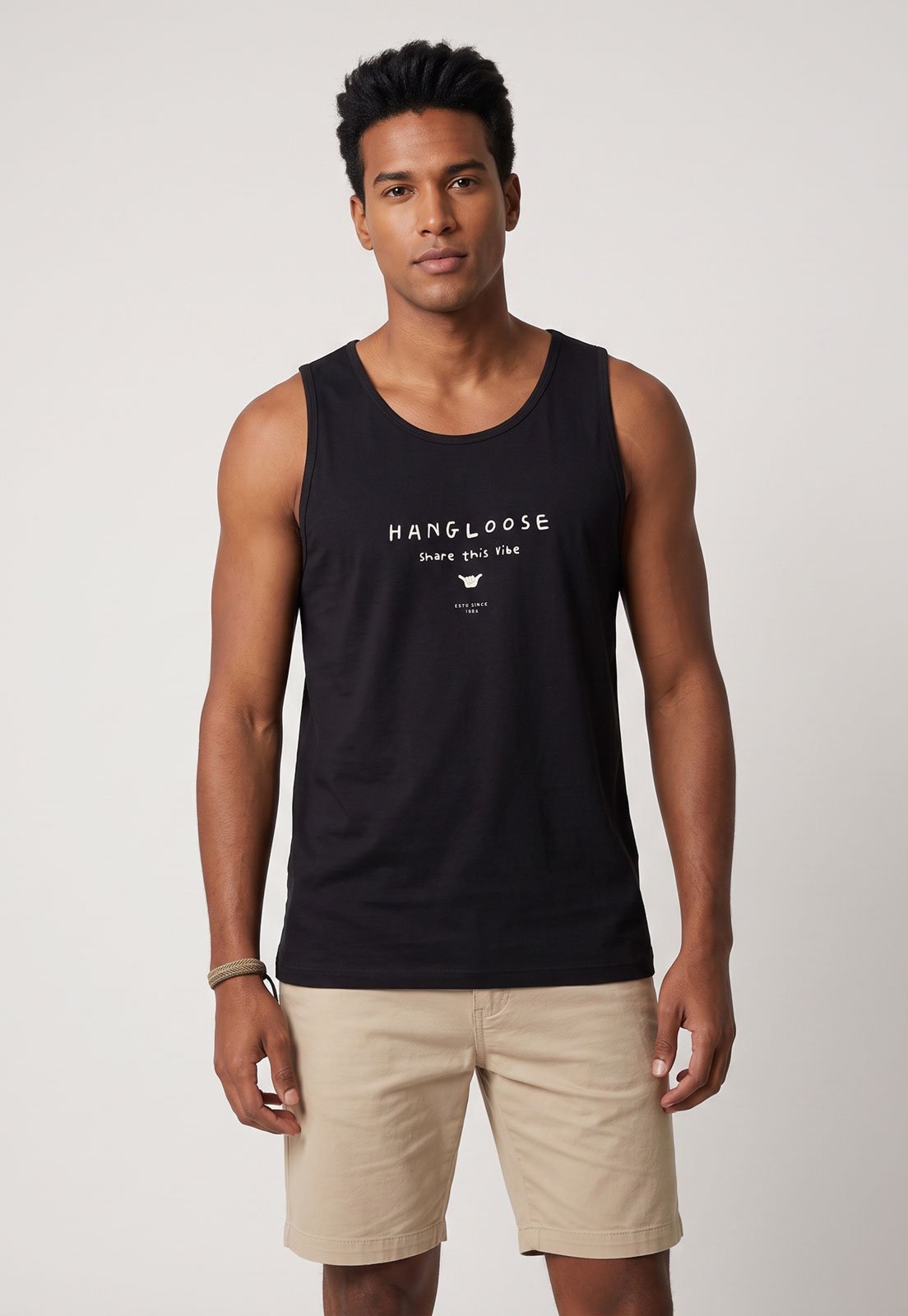 Regata Masculina Hang Loose Silk Share It Preta