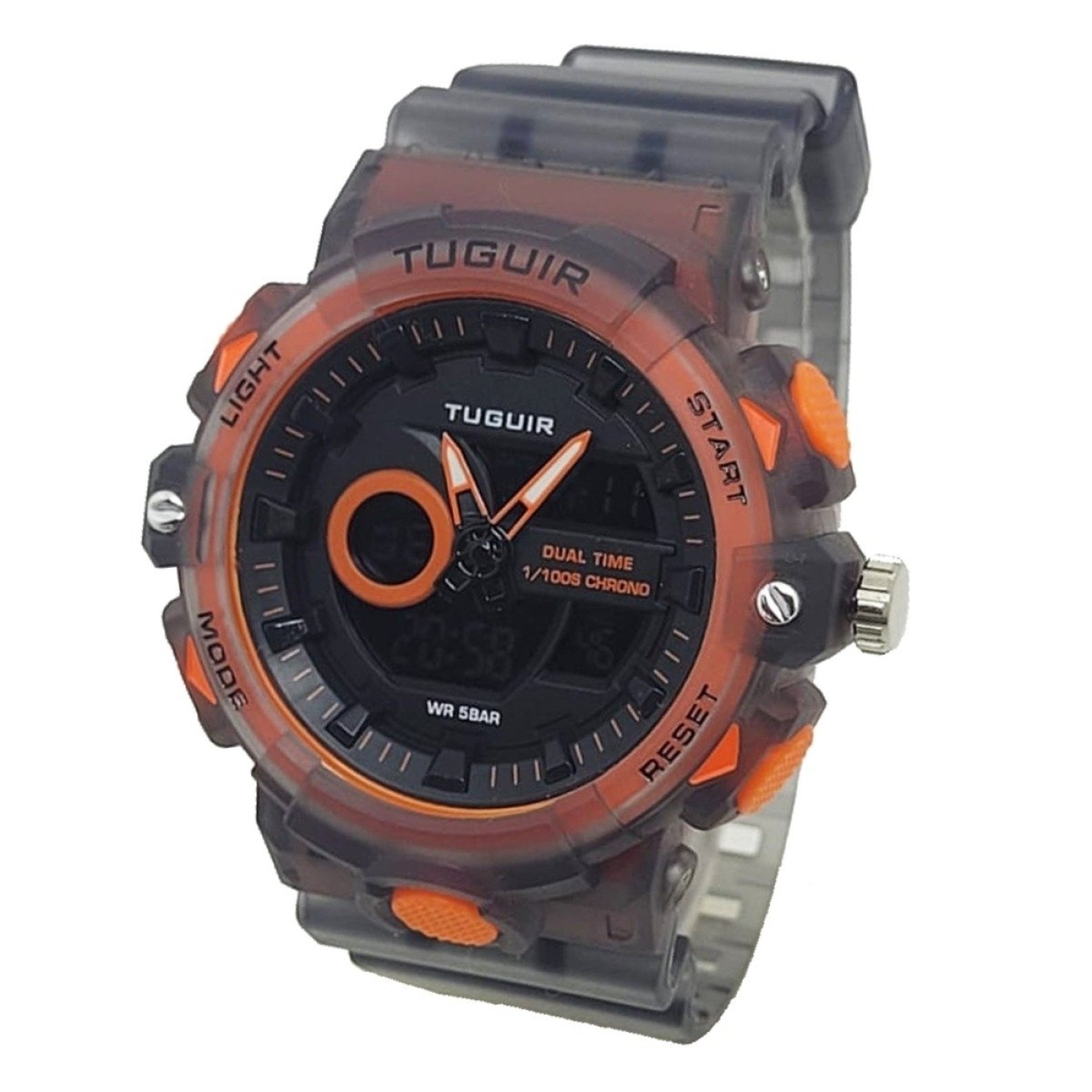 Relógio Masculino Tuguir AnaDigi TG30415 Cinza e Laranja
