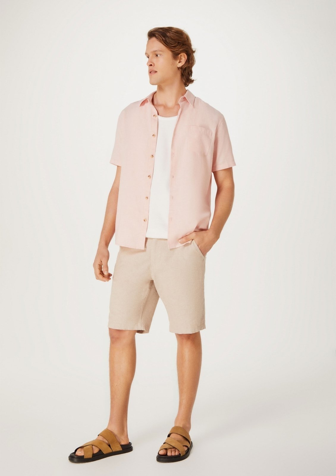 Bermuda Masculina Em Sarja Chino