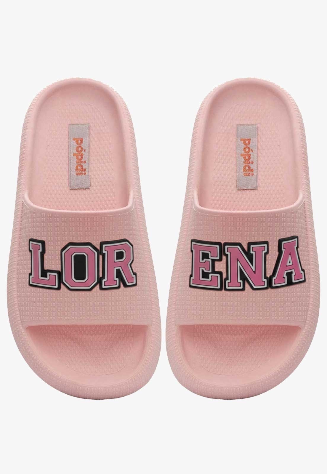 Infantil - Chinelo Pópidi Personalizado LORENA Estilo Nuvem Rosa