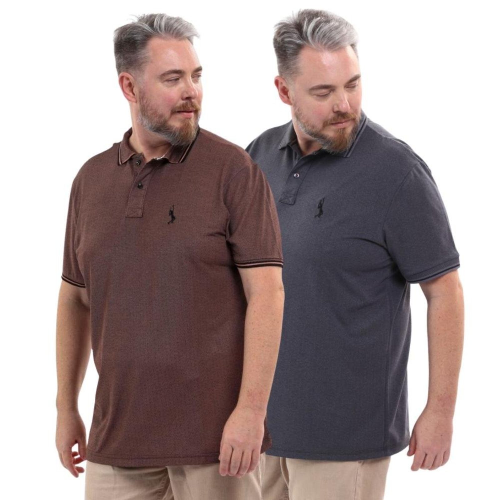 Kit 2 Camisa Polo Plus Size Tradicional Elegante Moderna