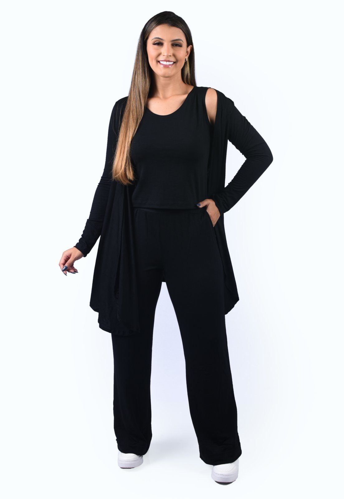 Conjunto de 3 Peças Preto