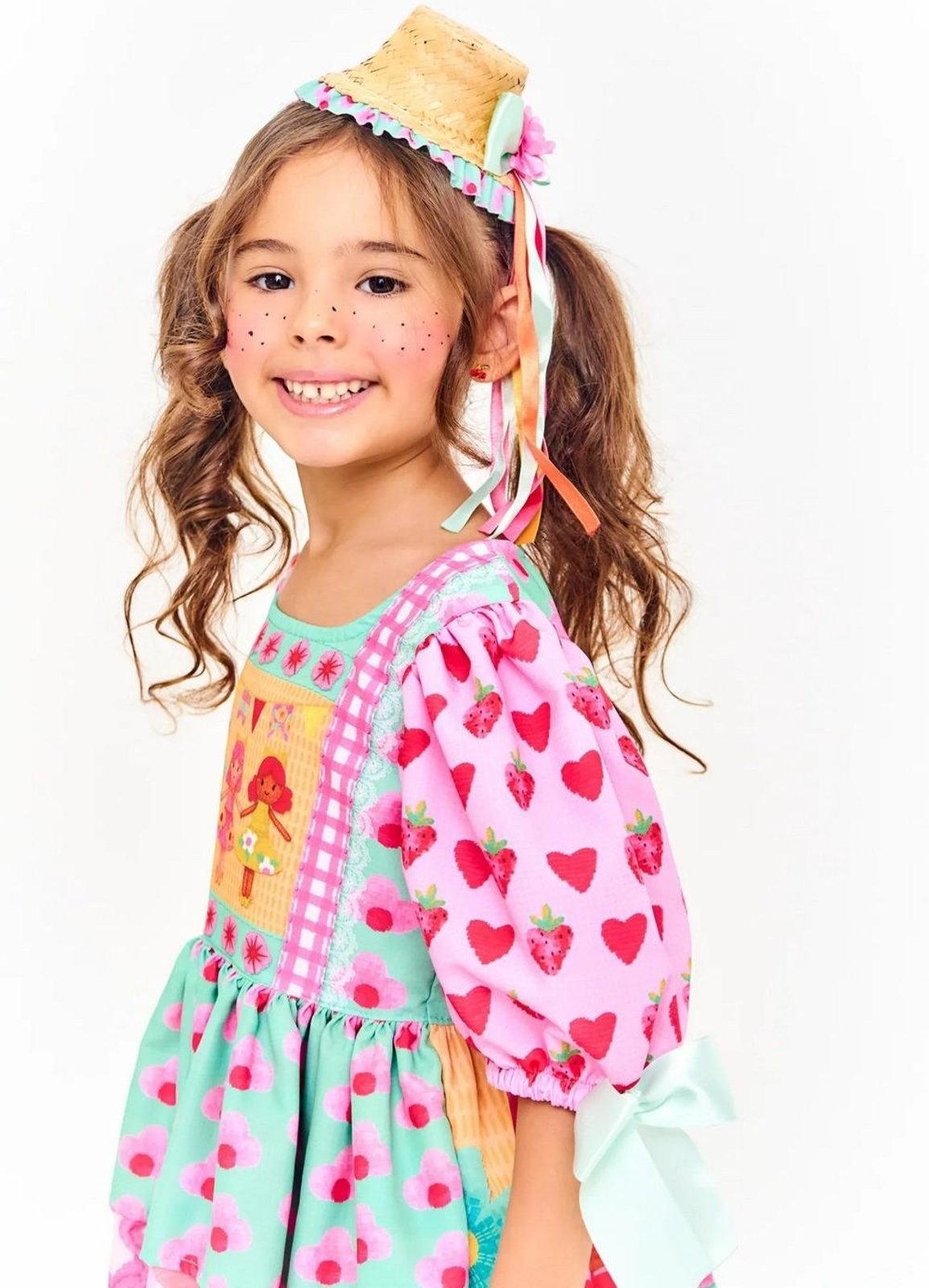 Infantil - Arco para Cabelo Festa Junina Balancê Verde