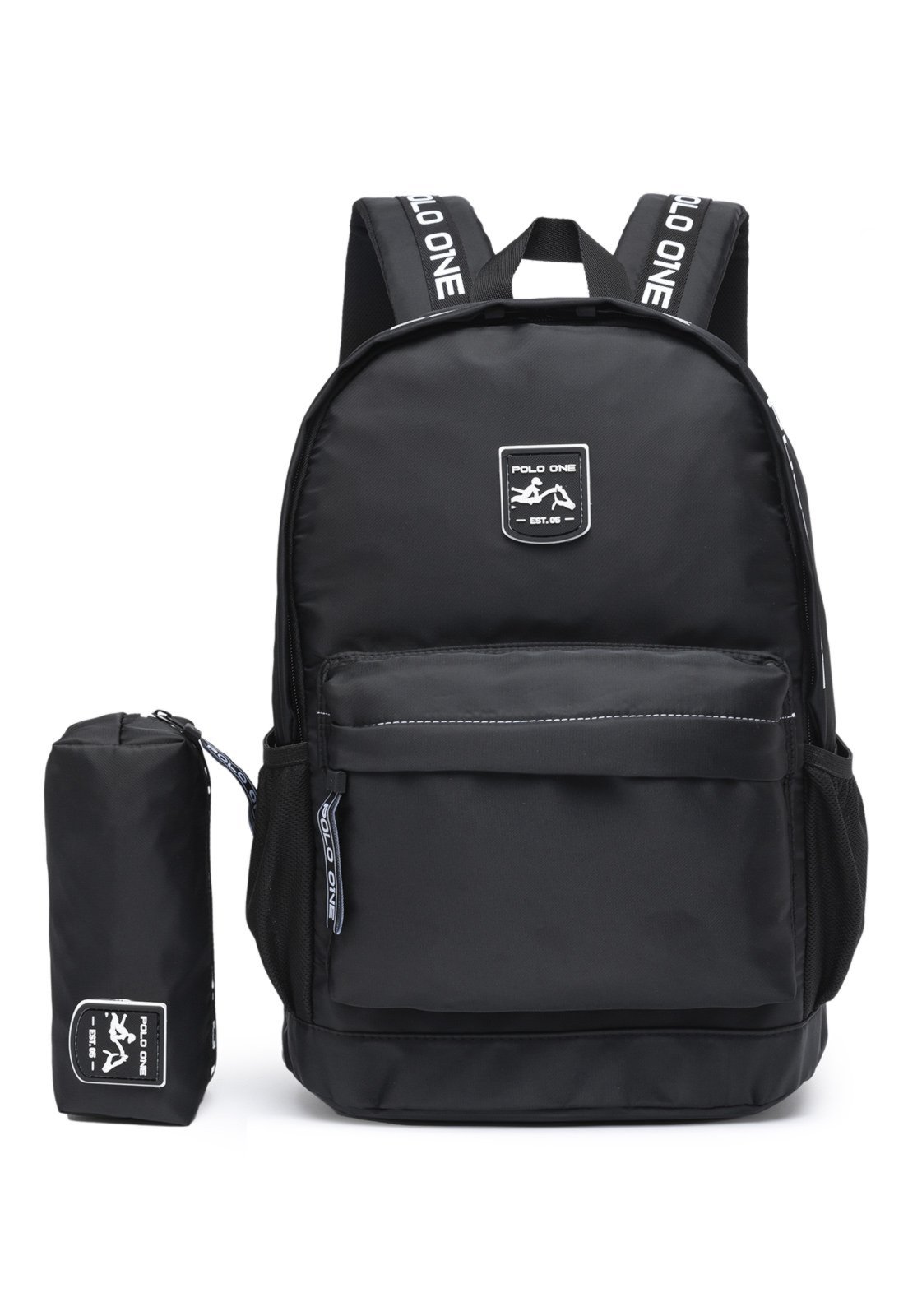 Kit Mochila Estojo Escolar Trabalho Espaçosa Resistente Polo One