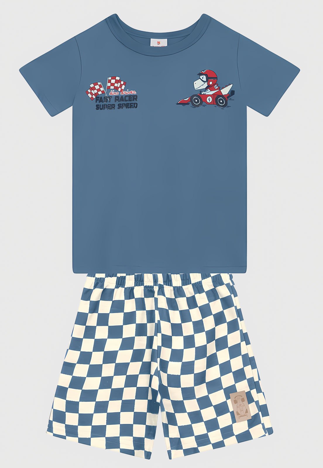 Conjunto Curto Brandili Estampado Azul